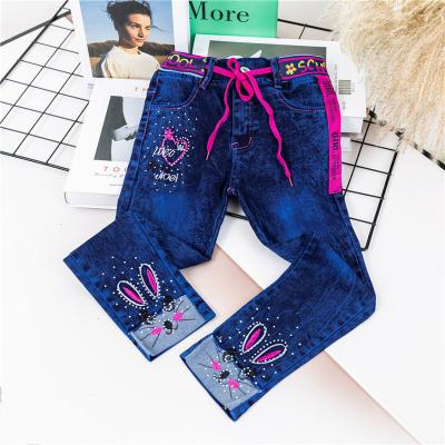 China Factory wholesale price kids girls jeans pants denim pants QUICK DRY jeans for girl kids for sale