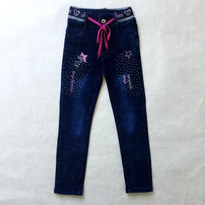 China Color Fade Proof Fashion Girls Jeans Pants New Kids Clothes Children Pencil Pants Elastic 2-12 Years Girls Jeans Pants for sale