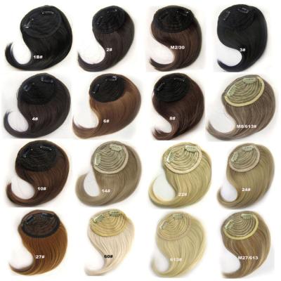 China See Photo Hot Selling Foreign Trade Chemical Fiber Hair Oblique Bangs No Trace Natural Round Face Fringe Hair Extension for sale