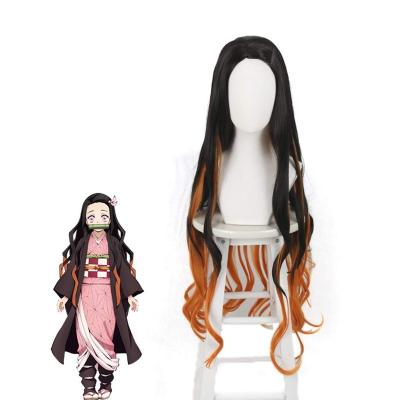 China Funtoninght silky straight wave one of the most popular Character Demon Slayer Wigs Kamado Nezuko cosplay wigs for cosplay parties for sale