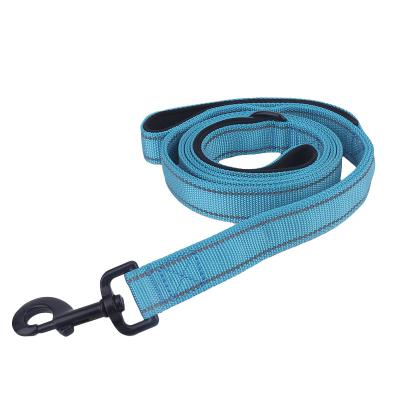 China High Quality Reflective No Pull Dog Leash Two Handles Reflective Strong Nylon Dog Training Leash for sale