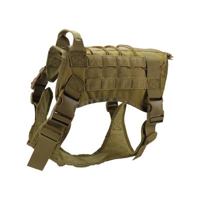 China Heavy Duty Breathable Padded Military Nylon Vest Dog Harness Special Tactical Harness For Large Dog for sale