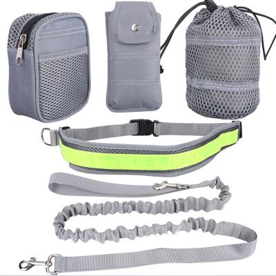 China Thoughtful Dog Training Waist Walking Bag And Free Leash Handrail Dog Leash With Phone Bag for sale