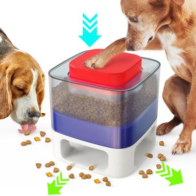 China 2021 Viable Customizable Pet Supplies Dog Self Slow Click Training IQ Pet Feeder Bowl Treat Feeding Dispenser for sale