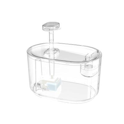 China New Design Amazon Dog Cat Transparent LED Automatic Automatic Pet Drinking Fountain for sale