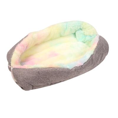 China Breathable 2 In 1 Soft Fluffy Dog Blanket Cat Cozy Bed Pet Flodable Comfortable Mat for sale