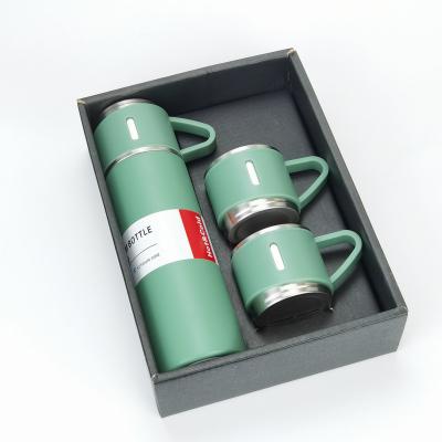 China Viable Factory Wholesale High-end Business Gift Portable Stainless Steel Thermal Insulation Thermos Tea Cup 8/18 Set With Customer Logo for sale