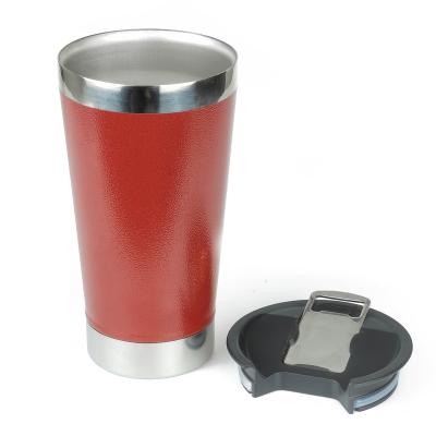 China Factory Customized Viable Vacuum Tumbler 8/18 Stainless Steel Beer Wine Mug Travel Mug Eco-Friendly Classic Coffee Mug With Bottle Opener for sale