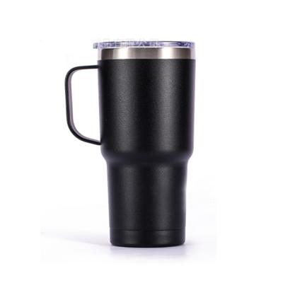 China 20OZ Stainless Steel Mug 8/18 Stainless Steel Beer Coffee Mug Durable Factory Customized Travel Handheld Tumbler With Handle for sale