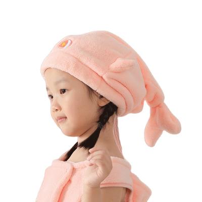 China Coral Fleece Strong Absorbent Quick Bath Hat Women's Viable Dry Hat Bath Hat Dry Hair Towel for sale