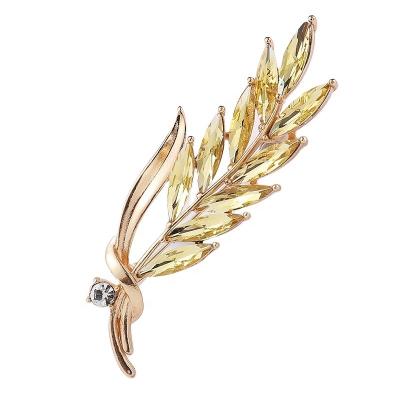 China Promotions Gifts Party New Zircon S925 Sterling Silver Wheat Anniversary Engagement 2022 Wind Pearl Brooch Scarf Buckle Pin Scented Small Shape Brooch Hot Wholesale Fashion for sale