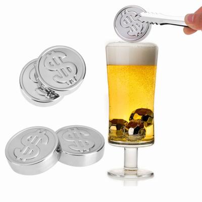 China Round Ball Daller Stainless Steel Stone Ice Cubes In Cube Disposable Whiskey Vodka Drinks Beer Cooler for sale