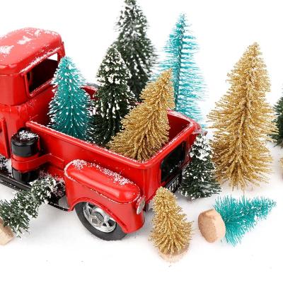 China Colorful Christamas Home Decoration 5pcs Mini Christmas Tree Pine Trees DIY Christmas Photo Prop for Christmas Party Table Decoration New Year Home Decor for sale