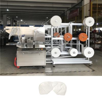 China Making Disposable Face Mask KN95 N95 FFP2 Face Mask Body Making Machine Forming And Cutting Roll One In Two Te koop