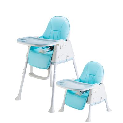 China Portable Portable Height Adjustable Referee Chair Nordic Blue Baby Highchair for sale