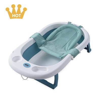 China 0-3 Years Folding Plastic Tub Temperature Control Baby Bathtub Infant Seat for sale