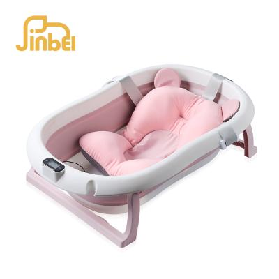 China 0-3 Years Deep Foldable Baby Bathtub Stand Plastic Infant Bathtub for sale