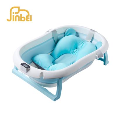 China 0-3 Years Eco-Friendly Plastic Newborn Bathtub Baby Folding Bathtub With Stand for sale