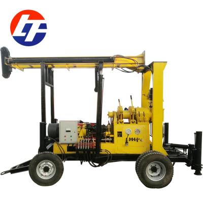 China Factory 600m deep hydraulic trailer mounted portable hydraulic drill tower used borehole drilling rig for sale for sale