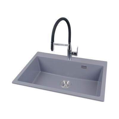 China Without Faucet Aoke Source Factory OEM&ODM Granite Quartz Kitchen Sinks Workstation for sale