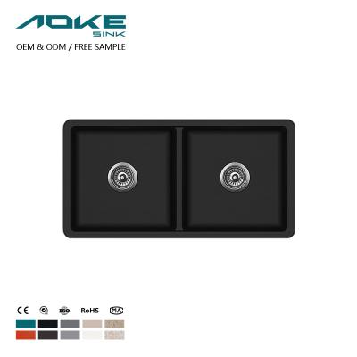 China Without Faucet Aoke Source Factory Mount Granite Top Kitchen Sink Stainless Steel Small Sink Portable Kitchen for sale