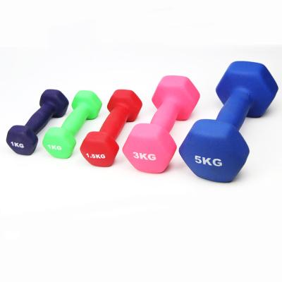 China Universal factory wholesale gym and men home ladies color hex multifunctional eco-friendly rubber dumbbells for sale