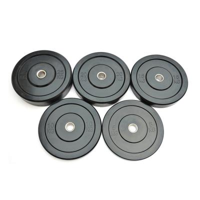 China Universal Wholesale Fitness Competition Home Gym Counterweight Dish Barbell Factory Black Rubber Dish for sale