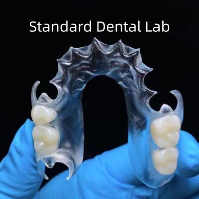 China Dental Clear TCS Valplast Flexible Dental Partials Standard Dental Laboratory for sale