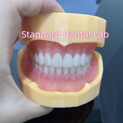 China High Esthetic Full Upper And Lower Acrylic Dentures Ivoclar Teeth Pink Gum for sale