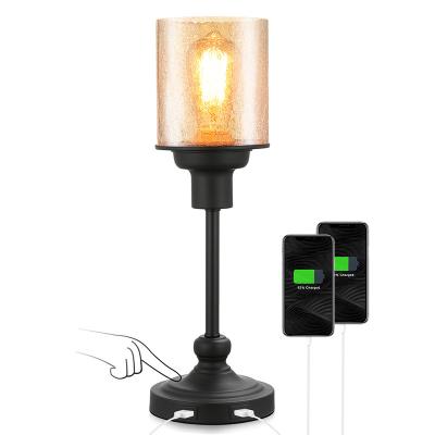 China New Arrival Bedside Lamps Industrial Unique Glass Touch Lamps For Bedroom Living Room for sale