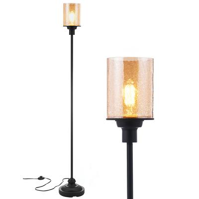 China Industrial Style Edison Bulb Crack Glass Floor Lamp For Living Room for sale