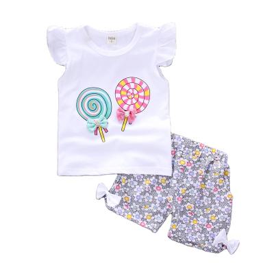 China Breathable Baby Clothes Cotton Shorts Baby Pacifier Shorts Pattern Children's T-shirt Babies Suits Summer Cotton Short Sleeve T-shirt for sale