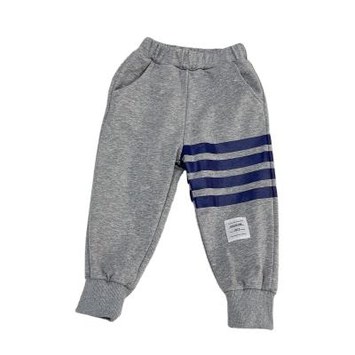 China Casual pants hot sales spring pants for boy cotton casual original style solid striped boys and girls autumn and winter children's sweatpants for sale