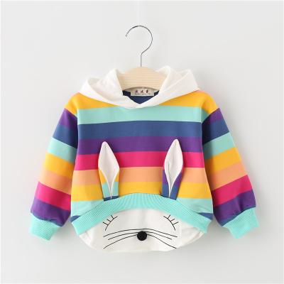 China New Spring Fashion 2021 Autumn Baby Girls Clothes Cotton Sweatshirt Cartoon Hooded Children's Casual Sportswear Infant Clothing for sale