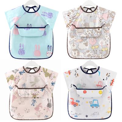 China Viable Waterproof Infant Eating Kids Drawing Bibs Soft Cotton Baby Bandana Bibs Sleeveless Cute Baby Bibs Burp Eva Cloths for sale