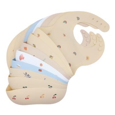 China Four Seasons Newborn Bibs Soft Reuse Saliva Rubber Set Viable Baby and Longevity Child Feeding Bibs Travel Or Silicone Home for sale