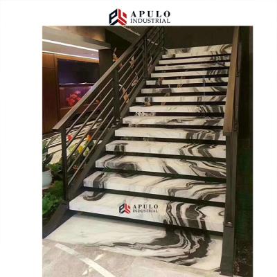 China Modern factory direct china decorated panda marble stairs products chinese warm black white stairs panda indoor flooring tiles for sale