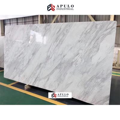 China Modern new volakas marble slab arabescato marble white with pirgos gray lincoin veins white marble for sale