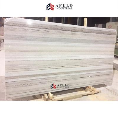 China Modern Factory Direct Crystal Blue Wooden Traventino/White Travertine Sand Marble Slab for sale