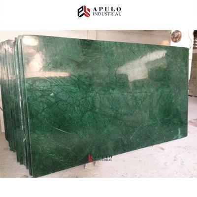 China Modern Sea Green Marble Verde Tile Guatemala Breccia Dark Green Slab Polished Bali Green Stone Guatemala Marmore Wall Tile for sale