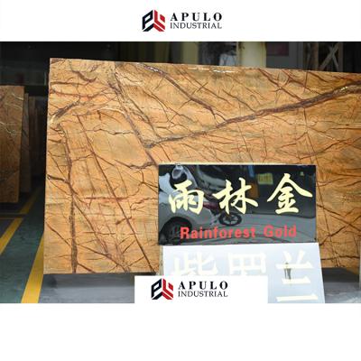 China Factory direct low price modern rainforest brown marble slab free sample tropical forest brown marble for sale