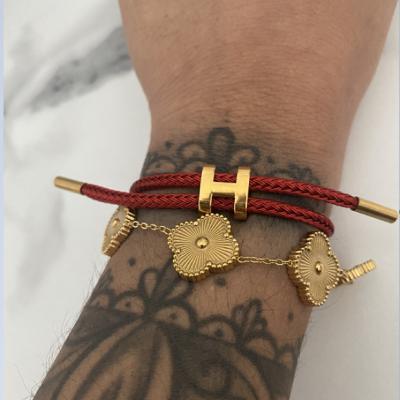 China Cheap Wholesale Amazon Stainless Steel Clasp Hot Selling Lucky Red Rope Bracelet For Woman Adjustable FASHIONABLE for sale