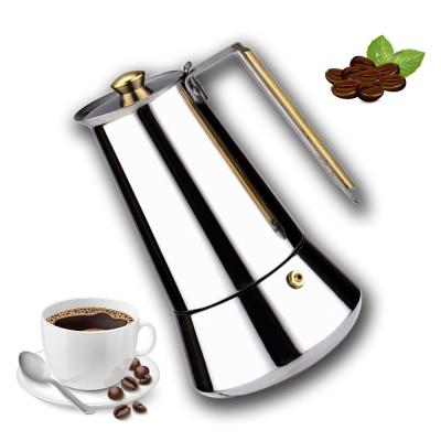 China Hotel China Supplier Custom 4/6 Cup Stainless Steel Espresso Mocha Pot Coffee Maker Machine for sale