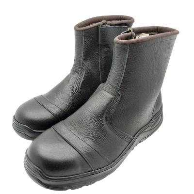 China Steel Toe Made in Taiwan high top black genuine leather steel toe boots for sale