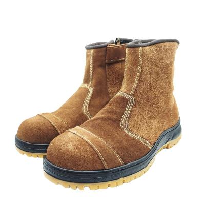 China Steel Toe Made in Taiwan high top brown suede leather leather boots for sale