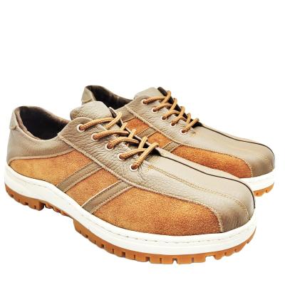 China Anti-Odor Made in Taiwan Brown color wide last genuine and suede casual shoes for men leather for sale