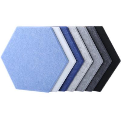 China Highly Effective Sound Absorption Polyester Fiber Acoustic Panels Hexagon 100% PET Drums Acoustic Panel Ceiling Acoustic Panel Low MOQ Sound Absorbing Panel for sale