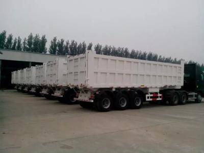 China 2 / 3 Axles 60T Playload Semi Dump Trailer Truck For Transport Coal Colorful for sale