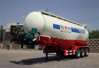 China Carbon Steel Stable Cement Bulk , Bulk Tank Truck With 3 Axles For Fly Ash for sale