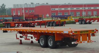 China 3 Axle Flatbed Tractor Trailer Container Semi Trailer With Container Lock for sale